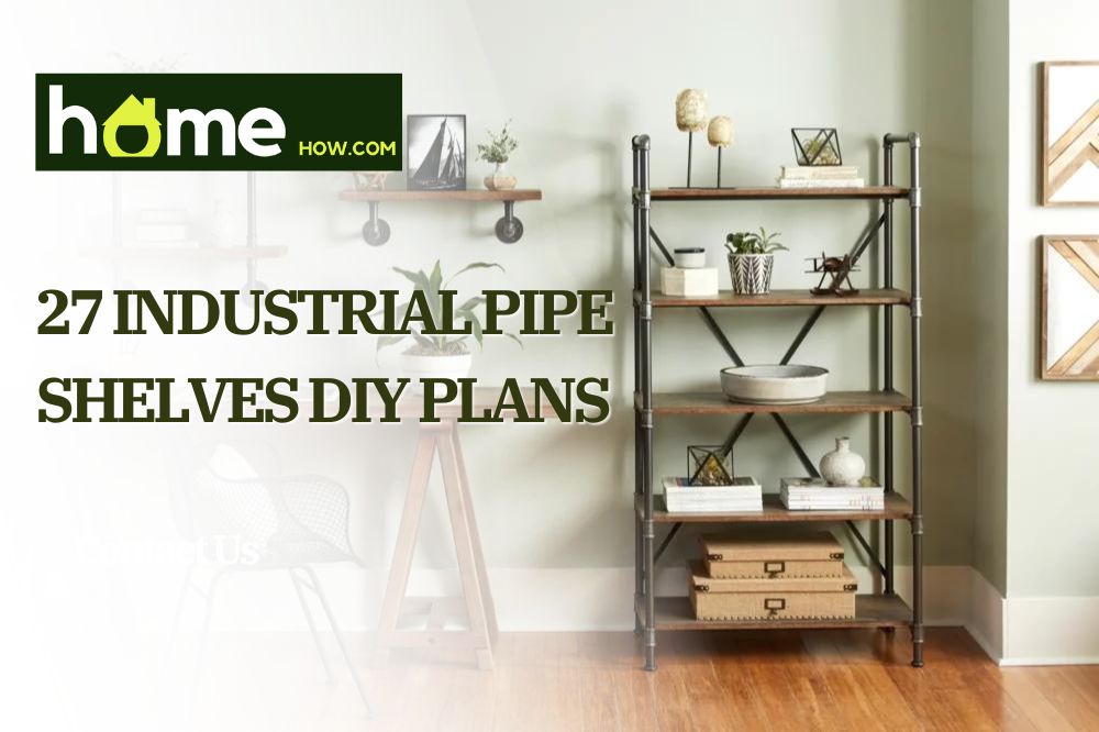 27 Industrial Pipe Shelves DIY Plans