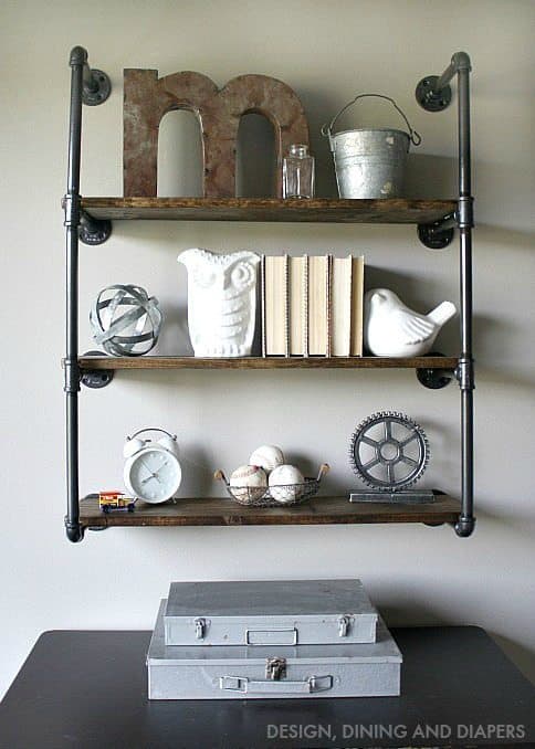 DIY Industrial Piping Shelves – Get the Farmhouse Look